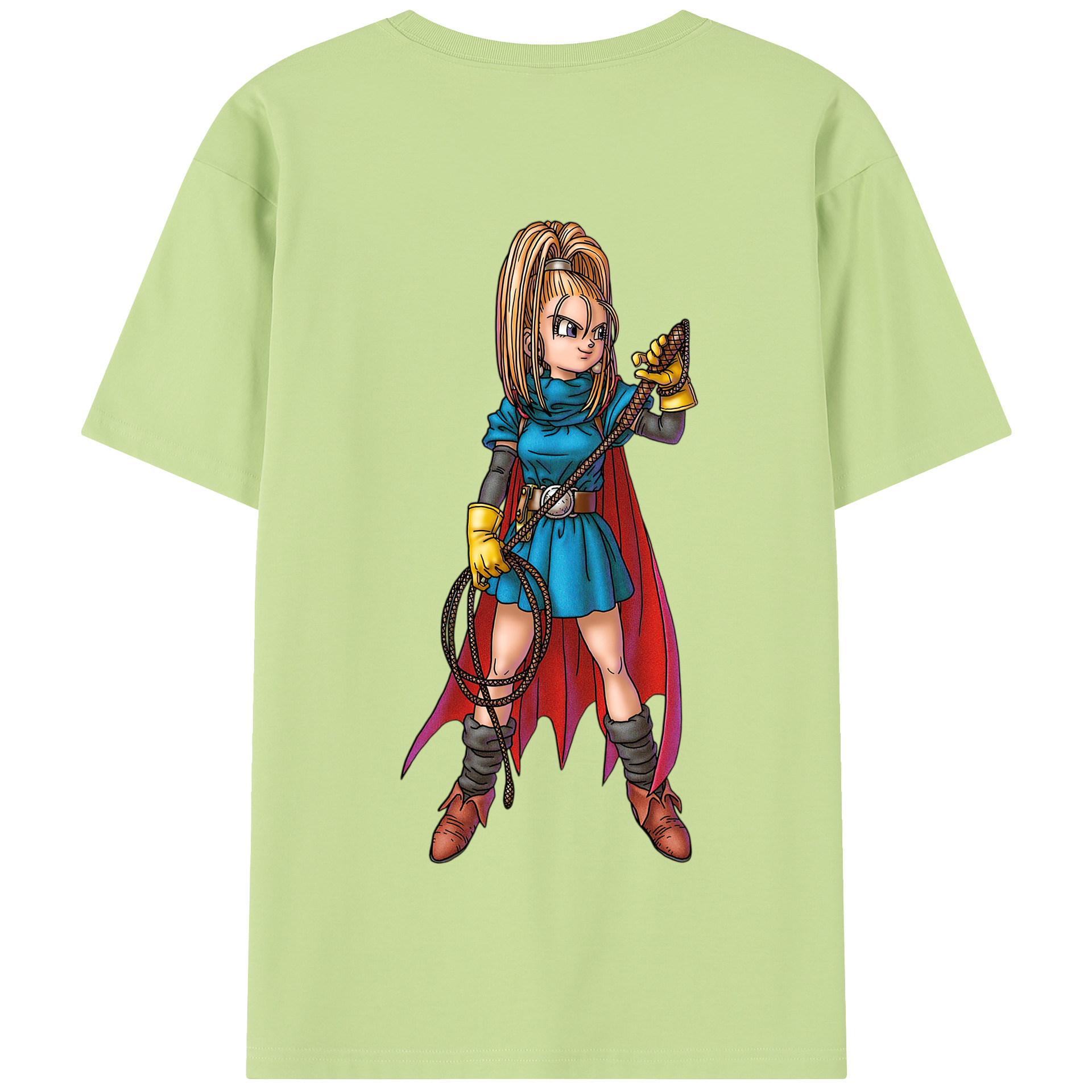 （画像用） ドラゴンクエスト Doragon Kuesuto Dragon Quest 綿100％半袖Tシャツ（背面プリント）